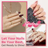 Picture of modelones Nail Polish 6 Colors Red Nude Gold Glitter Nail Polish Quick Dry Burgundy Sparkle Mini Nail Polish Set Spring Valentines Day Manicure DIY Nail Art Salon Home Gift For Women Girl