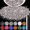 Picture of 5000PCS 2mm Resin Rhinestones in Bulk (Clear), Bedazzling Flatback Crystals for Crafts DIY Nail Decoration, Gems Charms for Tumbler Shoes Clothing Fabric with Pickup Pen and Tweezers