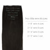 Picture of WENNALIFE Clip in Human Hair Extensions, 14 Inch 120g 7pcs Natural Black Hair Extensions Clip In Human Hair Short Straight Remy Clip in Hair Extensions Real Human Hair Double Weft