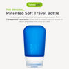 Picture of humangear GoToob+ (Medium) | Refillable Silicone Travel Bottle | Locking Lid | Food-Safe Material | Dark Blue, Medium (2.5 fl.oz.; 74ml)