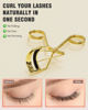 Picture of Eyelash Curler with Comb, Professional Volumizing Lash Lift Kit Lash Curler with Refill Pads for Home & Travel Uses, Gold