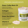 Picture of Advanced Clinicals Green Coffee Bean Oil Thermo Firming Body Cream Moisturizer | Caffeine Lotion | Collagen Body Lotion | Moisturizing Body Butter | Body Skin Care Products For Women, W/Travel Size