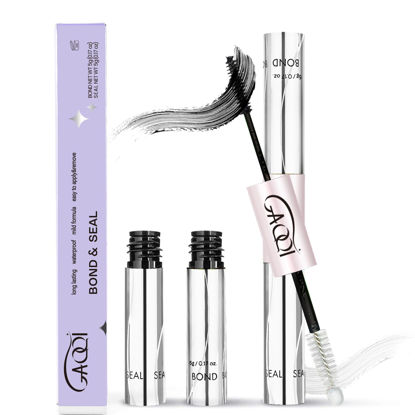 Picture of GAQQI Lash Cluster Glue, Lash Bond and Seal Waterproof, Bond & Seal Lash Glue for Eyelash Cluster, Lash Glue Black Long-Lasting 72H, Latex-Free（5ml+5ml）