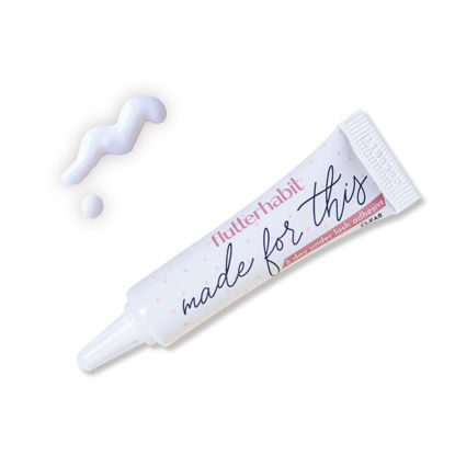 Picture of FlutterHabit Made for This Adhesive Clear Lash Glue for Eyelash Extensions - Your Ultimate All-Day Hold Lash Cluster Glue for Effortless, Stunning, and Long-Lasting Eyelashes - All-in-one Lash Glue