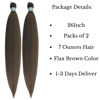 Picture of Leticia Flax Brown Braiding Hair Pre stetched Kanekalon Braiding Hair Extensions