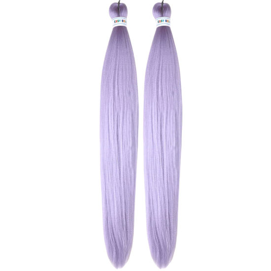 Picture of Leticia Light Purple Braiding Hair Pre Stretched Kanekalon Prestretched Braiding Hair Extensions