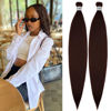 Picture of Leticia Chocolate Brown Braiding Hair Pre stretched Kanekalon Braiding Hair Hair Extensions