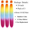 Picture of Leticia Rainbow Braiding Hair Pre stretched Human Braiding Hair Rainbow Kanekalon Braiding Hair Extensions