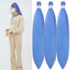 Picture of Leticia Lavender Blue Braiding Hair Pre stretched Kanekalon Colored Hair Extensions for Braiding