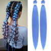Picture of Leticia Sky Blue Braiding Hair Pre stretched 30 Inch Long Kanekalon Braiding Hair Pre stretched Braid Hair