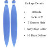Picture of Leticia Sky Blue Braiding Hair Pre stretched 30 Inch Long Kanekalon Braiding Hair Pre stretched Braid Hair