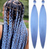 Picture of Leticia Sky Blue Braiding Hair Pre Stretched Kanekalon Prestretched Braiding Hair