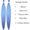 Picture of Leticia Sky Blue Braiding Hair Pre Stretched Kanekalon Prestretched Braiding Hair