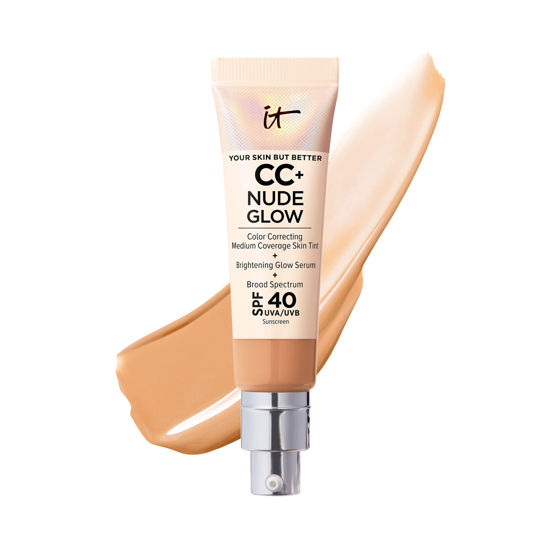 Picture of IT Cosmetics CC+ Nude Glow Lightweight Foundation + Glow Serum with SPF 40 - With Niacinamide, Hyaluronic Acid & Green Tea Extract - Neutral Tan - 1.08 fl oz