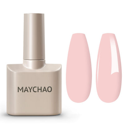 Picture of MAYCHAO 15ML Gel Nail Polish 1Pc Pink Gel Polish Soak Off UV LED Nail Polish Nail Art Starter Manicure Salon DIY at Home, 0.5 OZ