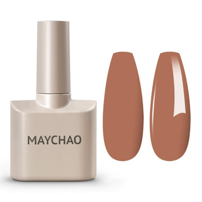 Picture of MAYCHAO 15ML Gel Nail Polish 1Pc Caramel Gel Polish Soak Off UV LED Nail Polish Nail Art Starter Manicure Salon DIY at Home, 0.5 OZ