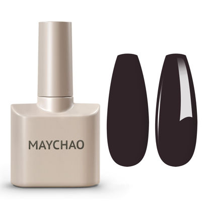 Picture of MAYCHAO 15ML Gel Nail Polish 1Pc Chocolate Gel Polish Soak Off UV LED Nail Polish Nail Art Starter Manicure Salon DIY at Home, 0.5 OZ