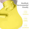 Picture of MAYCHAO 15ML Yellow Gel Nail Polish 1Pc Lemon Yellow Gel Polish Soak Off UV LED Nail Polish Nail Art Starter Manicure Salon DIY at Home, 0.5 OZ