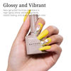 Picture of MAYCHAO 15ML Yellow Gel Nail Polish 1Pc Lemon Yellow Gel Polish Soak Off UV LED Nail Polish Nail Art Starter Manicure Salon DIY at Home, 0.5 OZ