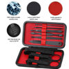 Picture of Glamne Manicure Set Nail Clippers Kit Professional Stainless Steel Nail Care Tools with Leather Travel Case 10 in 1 Black