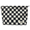 Picture of GUTGNK Women's Cosmetic Bag, Corduroy Checkerboard Travel Cosmetic Bag Small Cosmetic Bag Skin Care Cosmetic Changing Handy Bag Zipper Organizer