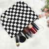 Picture of GUTGNK Women's Cosmetic Bag, Corduroy Checkerboard Travel Cosmetic Bag Small Cosmetic Bag Skin Care Cosmetic Changing Handy Bag Zipper Organizer