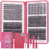Picture of Lash Clusters Kit 536pcs - 30D 40D Lash Clusters 9-16MM & Superfine Band Lash Extension Kit Natural Wispy Eyelash Extension Kit, Natural Lashes Clusters Kit Bond and Seal,Remover