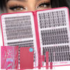 Picture of Lash Clusters Kit 536pcs - 30D 40D Lash Clusters 9-16MM & Superfine Band Lash Extension Kit Natural Wispy Eyelash Extension Kit, Natural Lashes Clusters Kit Bond and Seal,Remover