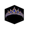 Picture of Kamirola - Queen Crown and Tiara Princess Crown for Women and Girls （01） (Gold Blue)