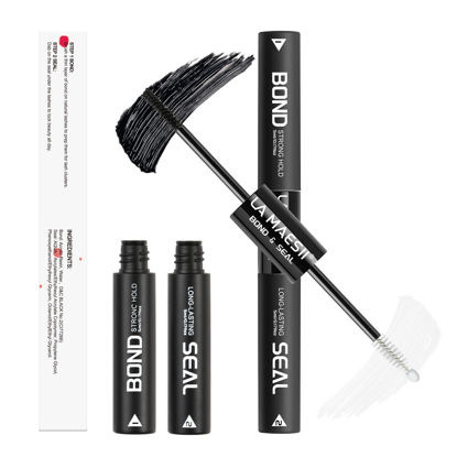 Picture of LA MAESII Lash Cluster Glue,Lash Bond and Seal Waterproof,Bond & Seal Lash Glue for Eyelash Cluster,Lash Glue Black Long-Lasting 72H（10ml）