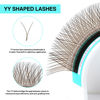 Picture of VAVALASH YY Lash Extensions Brown Color Tray Easy Premade Volume 2D Fans Eyelash Extension YY Type Natural Volume Lashes Extension Soft Matte Black Lashes (Brown-YY-0.07-C-8-15mm)