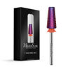 Picture of MelodySusie Professional 5 in 1 Nail Drill Bits, 3/32'' Carbide Tungsten Multi-function, Suitable for Manicure Pedicure Cuticle Gel Polishing, Purple, Fine