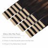 Picture of WENNALIFE Tape in Hair Extensions Human Hair, 20pcs 50g 20 inch Natural Black Mixed Chestnut Brown Remy Hair Extensions Straight Human Hair Tape in Extensions Skin Weft Tape Extensions Human Hair