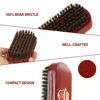 Picture of Beard Brush, 100% Boar Bristle Natural Black Walnut Wood Beard Comb Hair Mustache Shaving Brush Facial Hair Brush