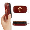 Picture of Beard Brush, 100% Boar Bristle Natural Black Walnut Wood Beard Comb Hair Mustache Shaving Brush Facial Hair Brush