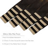 Picture of WENNALIFE Tape in Hair Extensions Human Hair, 20pcs 50g 20 inch Balayage Dark Brown Mixed Chestnut Brown Remy Hair Extensions Straight Human Hair Tape in Extensions Skin Weft Tape Extensions