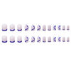 Picture of DANMANR Square Press on Nails Short Fake Nails French Acrylic Full Cover False Nails for Women and Girls 24PCS (Blue)