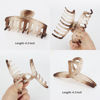 Picture of 5PCS Claw Hair Clips for Women - Matte Amber Brown Non-Slip Medium Large Clamps for Thin Thick Hair, Multi-Style Fashion Accessories