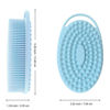 Picture of Soft Silicone Body Scrubber 2 PCS Silicone Body Shower, Silicone Loofah 2 in 1 Bath and Shampoo Brush, Body Scrubber Shower Cleaning Exfoliating Use for Sensitive Skin, Lather Well(Pink and Blue)