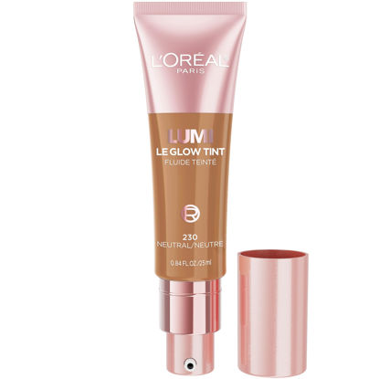 Picture of L’Oréal Paris Lumi Le Glow Skin Tint, Lightweight Water-Based Tinted Serum with Foundation-Like Coverage, Glow Illuminator, Neutral 230, 0.85 Fl Oz
