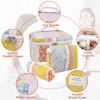 Picture of Makeup Bag Set, Quilted Makeup Bag, Large Floral Cosmetic Bag for Women, Cute Cotton Makeup Bag, Flower Travel Toiletry Organizer Bag(Color-Coded Floral)