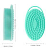Picture of Soft Silicone Body Scrubber 2 PCS Silicone Body Shower, Silicone Loofah 2 in 1 Bath and Shampoo Brush, Body Scrubber Shower Cleaning Exfoliating Use for Sensitive Skin, Lather Well(Black and Green)