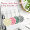 Picture of Rnoafmu Shower Loofah Bath Sponge, 60G Loofah Exfoliating Body Scrubber, 4 Color Mesh Shower Pouf Balls for Body Wash (Ice Cream)