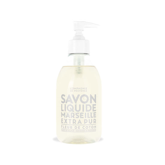 Picture of Compagnie de Provence Savon de Marseille Extra Pure Liquid Soap - Cotton Flower - 10 Fl Oz Plastic Pump Bottle