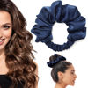 Picture of BLINKEEN Heatless Curling Scrunchie, Heatless Hair Curler to Sleep In, No Heat Curls for Long Hair, Soft Sleep Hair Roller (Navy blue)