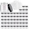 Picture of 50 Pack 2 OZ Plastic Jars Round Clear Cosmetic Container Jars with Lids, Eternal Moment Plastic Slime Jars for Lotion, Cream, Ointments, Makeup, Eye shadow, Rhinestone, Samples, Pot, Travel Storage