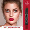 Picture of evpct DNM 1Pcs Deep Dark Red Matte Lipstick and Lip Crayon Liner Pencil Pen Set for Women Lip Stain Long Lasting Waterproof labiales mate magicos 24 horas originales pintalabios permanente 24 horas 18