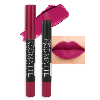 Picture of evpct DNM 1Pcs Plum Purple Matte Lipstick and Lip Crayon Liner Pencil Pen Set for Women Lip Stain Long Lasting Waterproof labiales mate magicos 24 horas originales pintalabios permanente 24 horas 14