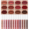 Picture of QiBest 12Pcs Velvet Matte Liquid Lipstick Makeup Sets for Women & Teens Gift, Waterproof Long Wear 24 Hours Nudes Burgundy Red Brown Lip Stain Kits, Non-Stick Cup Mate 24 Horas Lip Gloss Holiday Set