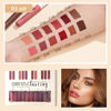 Picture of QiBest 12Pcs Velvet Matte Liquid Lipstick Makeup Sets for Women & Teens Gift, Waterproof Long Wear 24 Hours Nudes Burgundy Red Brown Lip Stain Kits, Non-Stick Cup Mate 24 Horas Lip Gloss Holiday Set